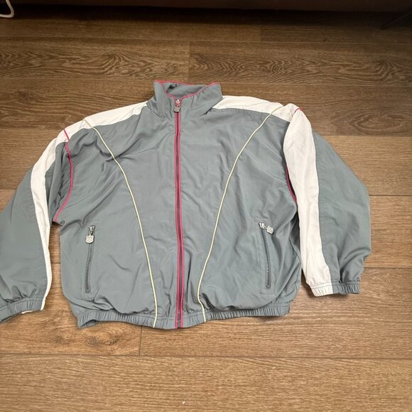 VINTAGE Women's Kaelin Tennis Warm-Up Tracksuit, sz L, Gray, 2 Piece, Athletic - Picture 3 of 16